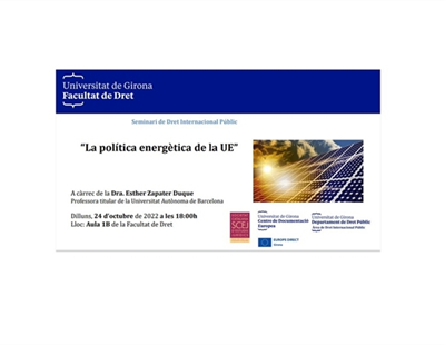 Seminari de Dret Internacional Públic: La política energètica de la UE 